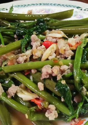 รูปของ ผัดผักบุ้งหมูสับ