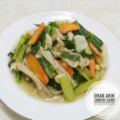 A picture of Orak arik jamur + sawi.