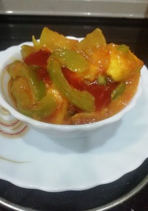 A picture of Semi Dry Chilli Paneer.