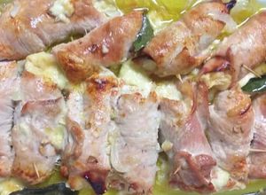 Foto de Bife de frango recheados com queijo e fiambre