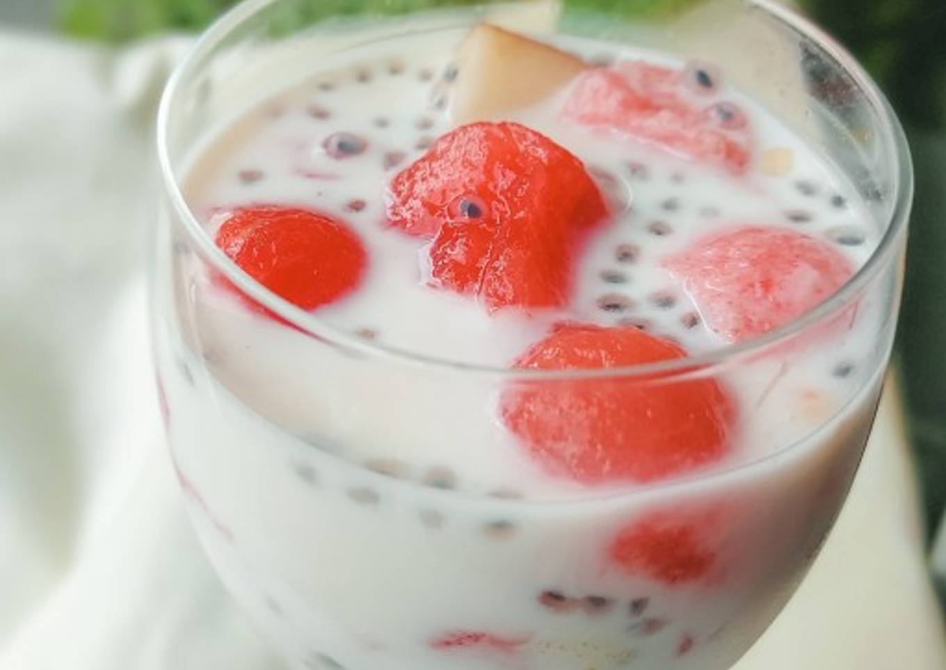 Watermelon ice milk