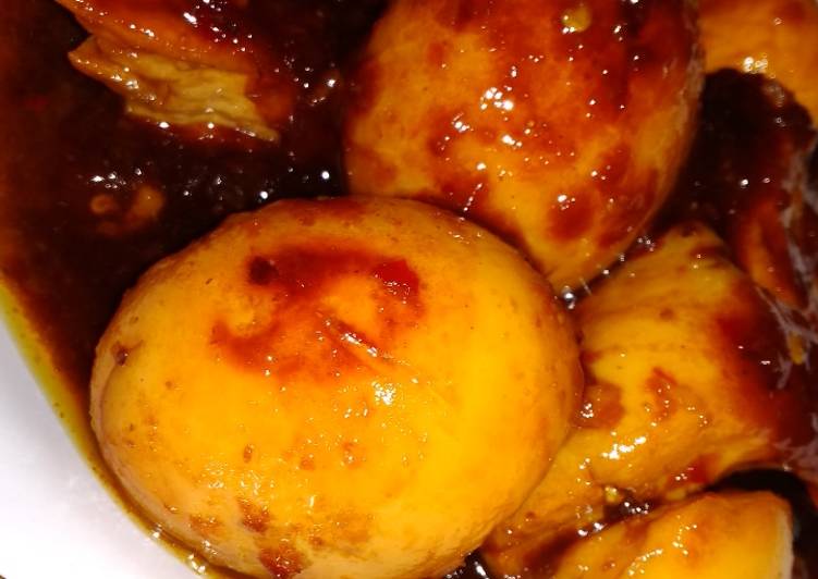 Telur Tahu Bacem Pedes