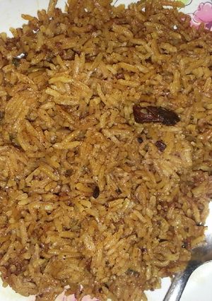 A picture of Pilau mbuzi.