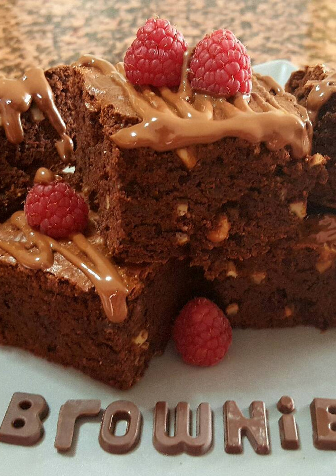 Una foto de Auténtico Brownie de chocolate