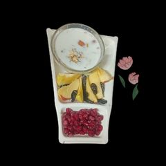 A picture of Overnight Oats with Dates and Fruits.