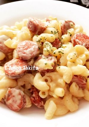 Foto resep Sosis Makaroni Saus Keju
