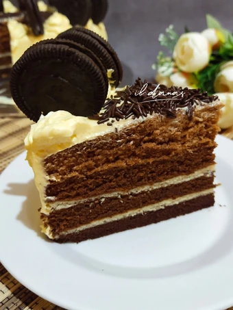 Cara Sederhana Membuat Resep  Steamed Chocolate Ombre Cake (basecake birthday cake) yang Lezat Sekali, Menggugah Selera
