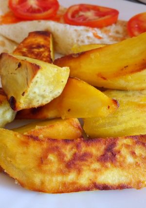 A picture of Breakfast Sweet potatoes with a twist.