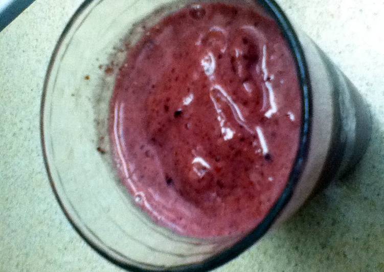 Recipe of Super Quick Homemade Mixed Berry Power Smoothie
