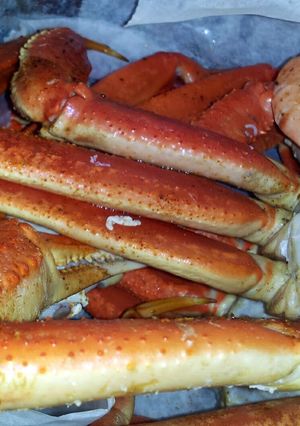 A picture of Cajun Crab leg,Corn and New Potato Boil.