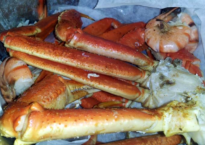 Steps to Prepare Award-winning Cajun Crab leg,Corn and New Potato Boil