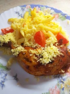 Sajtos mézes mustáros csirkecomb recept fotója
