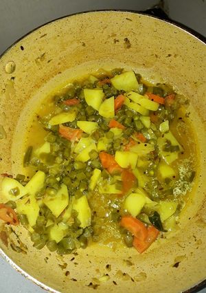 A picture of French beans sabji.