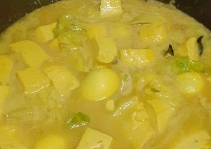 Cara Gampang Menyiapkan Kuah kuning telur+ tahu+ kol(mudah murah) Anti Gagal