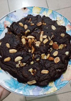 Una foto de Brownie sin harinas ni azúcar y con cacao al microondas