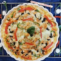 A picture of Pizza pasta.