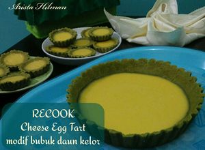 Foto resep Cheese Egg Tart with Moringa Powder (bubuk daun Kelor 🌿)