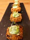 Croquete de rabada com emulsão de agrião