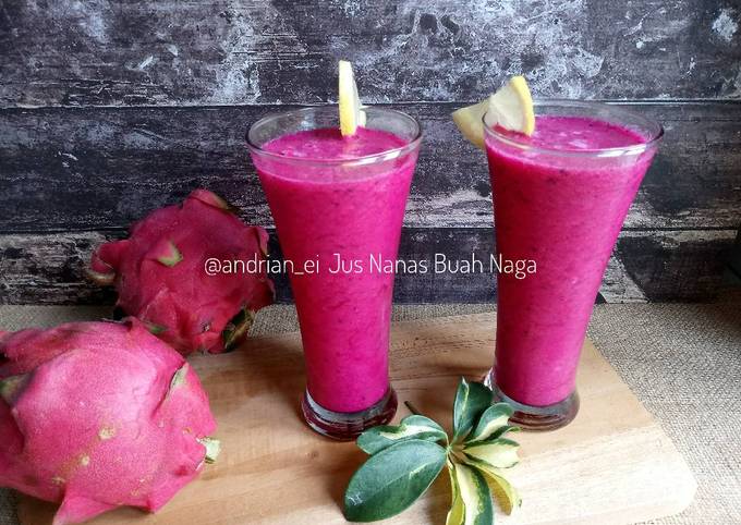 Resep Jus Nanas Buah Naga Bunda Ei 