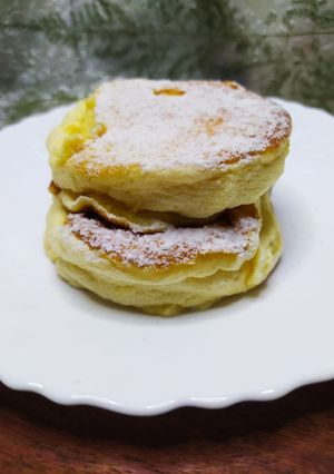 Una foto de Pancakes Japoneses 🇯🇵パンケーキ/ Panqueques Japoneses /  Nube o Soufflé