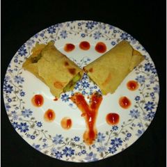 A picture of Stuff moong daal chila.