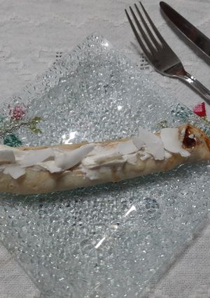 Una foto de Panqueques (2 opciones) pasta de avellanas (Nutella) y queso crema