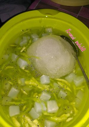 Foto resep Es Melon Nata Selasih