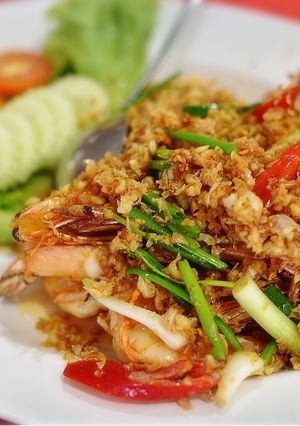 รูปของ กุ้งทอดเกลือกระเทียมกรอบ