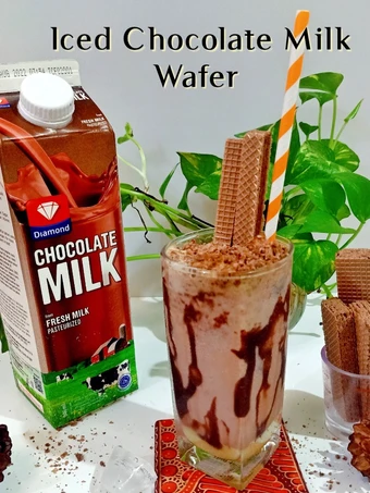 Cara Mudah Membikin Resep Iced Chocolate Milk Wafer yang Lezat Sekali Anti Ribet, Uenak Banget