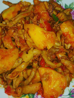 Foto resep Balado usus ayam pedas with nanas