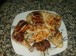 صورة لوصفة دجاج مشوي على الفحم