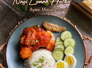 Gambar Nasi Lemak Halba & Ayam Masak Merah