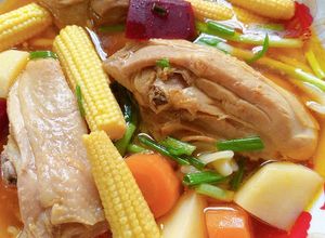 Hình của món Nui gà rau củ.