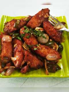 A picture of Chinese Chilli Idli.