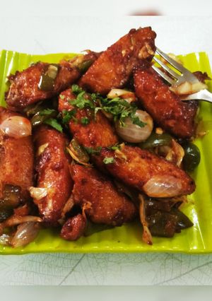 A picture of Chinese Chilli Idli.