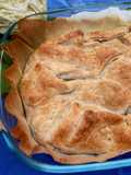 Torta di sfoglia con verza e spinaci