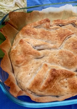 Foto di Torta di sfoglia con verza e spinaci