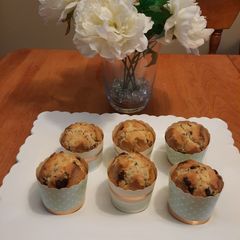 A picture of Chocolate chip coconut muffins.