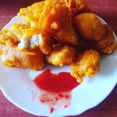 A picture of Ugali bhajia.