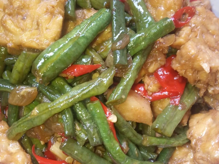 Cara Gampang Menyiapkan Resep Tumis tempe kacang panjang kecap yang Bisa Manjain Lidah Anti Ribet, Mantap