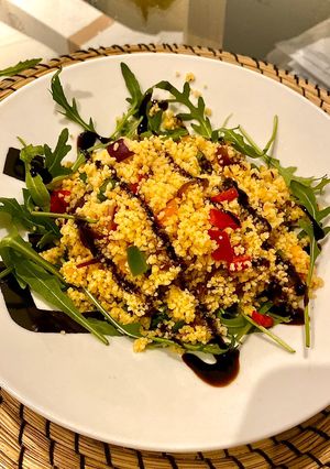 A picture of Tabbouleh or Couscous Salad with Dates 🥗.