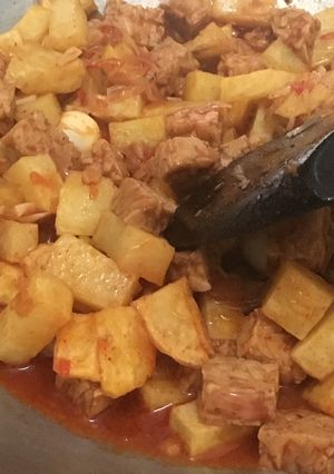 Foto resep Balado kentang tempe puyuh