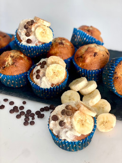 Φωτογραφία της συνταγής Banana & chocolate chips muffins (σοκολάτα- μπανάνα)