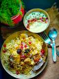 পিওর ভেজ নারকেল বিরিয়ানি (pure veg narkel Biriyani recipe in Bengali)