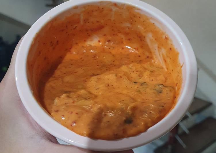 Kimchi mayo dip