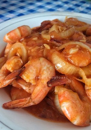 Foto resep Udang Saus Asam Manis