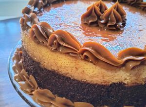 Una foto de Torta choco-flan