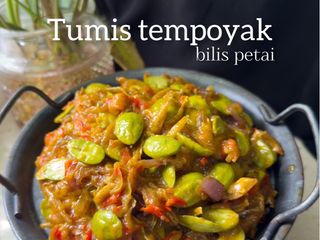 Tumis tempoyak bilis petai