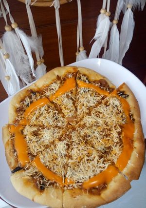 Foto resep Pizza Chicken Sausage with Cheese Sauce