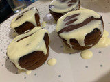 Mini quequitos de chocolate (con crema)